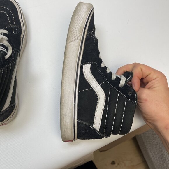 VANS Old Skool Sk8 Hi Top Suede Shoe Sneaker Men’s 5 / Women’s 6.5 Black White - Picture 13 of 16